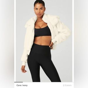 All Yoga Faux Fur Foxy Zipup Jacket